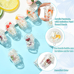 12 шт. подвески из непрозрачного акрила в виде чашки с молоком&nbsp;OACR-CJ0002-30