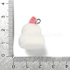 Pendentifs de Noël en résine opaque floquée&nbsp;RESI-C064-01E
