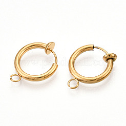 Серьги-клипсы из хирургической нержавеющей стали 316 с вакуумным покрытием PVD&nbsp;X-STAS-S101-13mm-01G