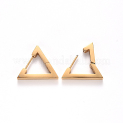 Серьги-кольца Huggie Hoop из нержавеющей стали 304 с вакуумным покрытием PVD&nbsp;LS-STAS-S103-27G