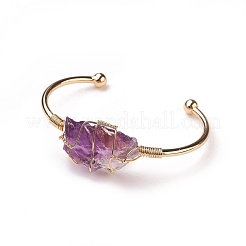 Долговечные латунные браслеты из манжеты&nbsp;BJEW-F394-A03