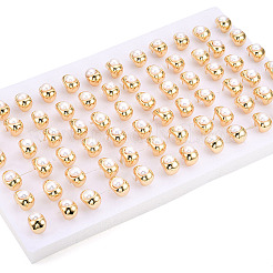 Серьги-гвоздики из натурального жемчуга в форме капли из латуни&nbsp;PEAR-N020-05Z