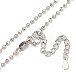 Collane con catena a sfere in ottone da donna&nbsp;NJEW-U011-07P