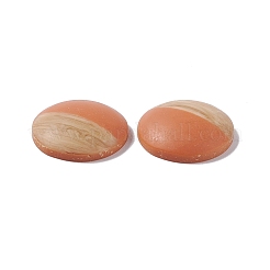 Cabochons en résine façon cuir givré grain de bois bicolore&nbsp;LS-RESI-G053-01A