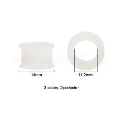 6 pièces 3 couleurs poulie silicone oreille jauges chair tunnels bouchons&nbsp;FIND-YW0001-18E