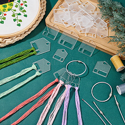 30 pieza de 3 estilos de tableros de bobinado de hilo acrílico&nbsp;FIND-PH0018-61