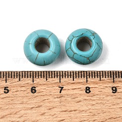 Synthetischen Türkis europäischen Perlen&nbsp;TURQ-S283-34A
