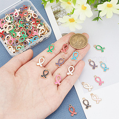 96шт 8 цвета сплава эмалевые подвески&nbsp;ENAM-HY0003-04