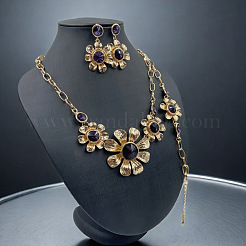 Ожерелье из цветочного сплава со стразами&nbsp;FS-WG49F82-01