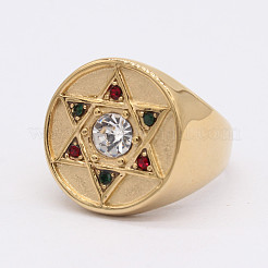 304 Edelstahl mit Zirkonia-Fingerringen&nbsp;FS-WGB2220-10