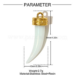 Подвески из нержавеющей стали 304 из смолы&nbsp;STAS-OY004-87G