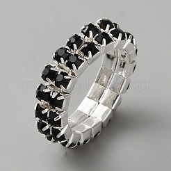 Эластичные кольца для пальцев со стразами для женщин&nbsp;RJEW-WH0817-004B-P