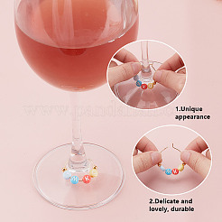 Наборы для самостоятельного изготовления подвесок для бокалов из акрила и латуни&nbsp;DIY-HY0002-89A