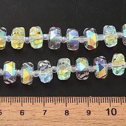 Прозрачные стеклянные бусины гальваническим пряди&nbsp;EGLA-P062-01A-AB01