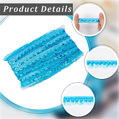 Bordure en dentelle plissée chinlon&nbsp;OCOR-WH20012-21I
