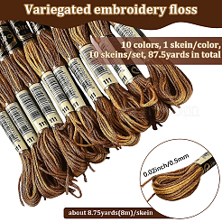 10 моток двухслойной полиэфирной нити для вышивания&nbsp;OCOR-CY0002-99F