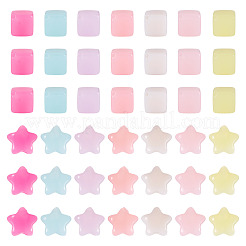 200pcs 2 Arten undurchsichtige Acrylperlen&nbsp;SACR-TA0001-60