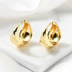 Латунные серьги обруча EJEW-S249-05G