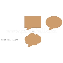 3 Stück 3 Stile Sprechblasenform Kork Memoboard-Sets&nbsp;DIY-WH0591-307