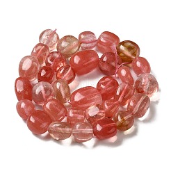 Chapelets de perles en verre de quartz de cerise&nbsp;G-A247-06