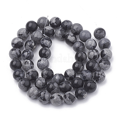 Synthetische Schneeflocken-Obsidianperlen&nbsp;X-G-R342-8mm-21