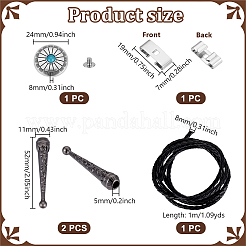 Конец шнура из сплава 2 шт.&nbsp;DIY-NB0014-11