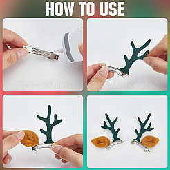 40шт. бархатная ветка снеговика из рогов оленя&nbsp;DOLL-GF0001-07