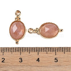Natürliche Erdbeerquarz facettierte Anhänger&nbsp;KK-L218-003G-04