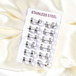 Pendientes de aro de acero inoxidable 304&nbsp;EJEW-L302-02P-03
