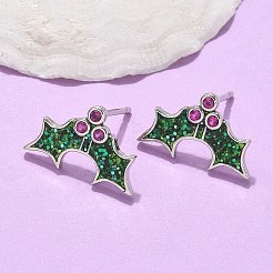 Латунные микро проложить серьги стержня кубического циркония&nbsp;EJEW-Q015-08P