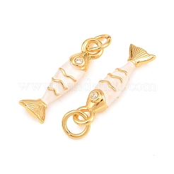 Pendentifs en laiton zircon cubique transparent&nbsp;KK-P353-10G-02