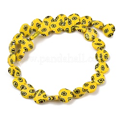Millefiori mano fili perle cuore di vetro&nbsp;LK-P017-13