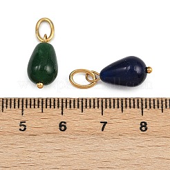 12 шт. подвески в форме капли из двух цветов: натурального розового кварца&nbsp;STAS-G359-04G