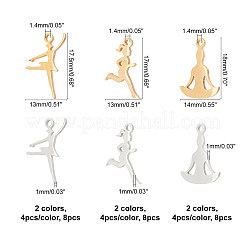 24 шт. 3 подвески из нержавеющей стали 201 с лазерной резкой&nbsp;STAS-DC0001-66