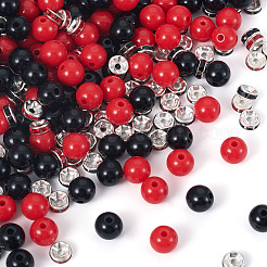 100шт 2 цвета непрозрачные акриловые бусины&nbsp;MACR-TA0002-52