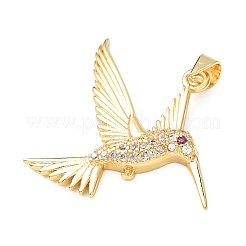 Estante de placas micro latón allanan colgantes de circonio cúbico&nbsp;KK-E072-23G