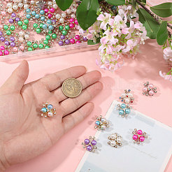80 Stück 8 Farben Kunststoff-Imitationsperlen-Cabochons&nbsp;FIND-CA0011-37