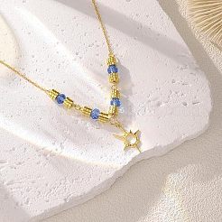 Ожерелья из нержавеющей стали с подвеской в виде солнца для женщин&nbsp;FS-WG92E1C-01