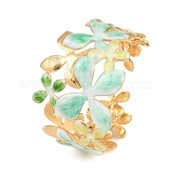 Браслеты-манжеты из нержавеющей стали 304 с эмалевым покрытием&nbsp;BJEW-H638-03B-G