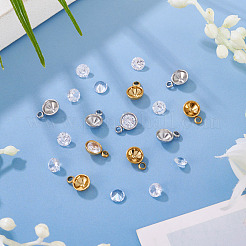 10 Stück Cabochon-Fassungen für Anhänger aus 304 Edelstahl&nbsp;STAS-TA0005-84
