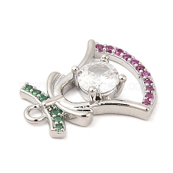 Placage en rack pendentifs en zircone cubique pavés de laiton&nbsp;KK-R150-11P