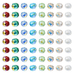 400 pz 8 colori trasparente perline di vetro placcato fili&nbsp;EGLA-TA0001-22