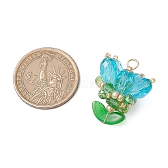 Прозрачные стеклянные подвески&nbsp;PALLOY-MZ00722-03