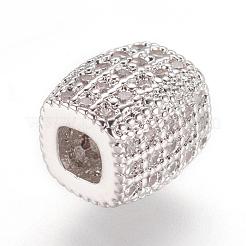 Perline zirconi micro pave  in ottone&nbsp;ZIRC-F062-14