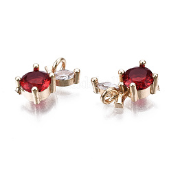 Ciondoli in ottone zirconi chiari micro pavé&nbsp;KK-S359-124-A01-RS