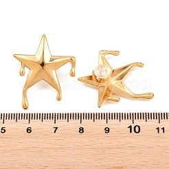 Orecchini a bottone in acciaio inossidabile 304 a forma di stella per donna&nbsp;EJEW-F406-04G
