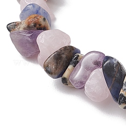 Stretch-Armbänder aus natürlichen Edelsteinsplittern&nbsp;BJEW-JB11070-02