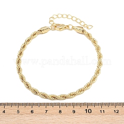 5 шт. набор из 5-х латунных цепочных браслетов для женщин&nbsp;BJEW-D357-01G