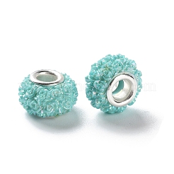 Ab цвет смолы роза цветок европейские бусины&nbsp;RESI-M001-05E