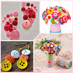 Bottoni in resina 300pz 2 colori&nbsp;DIY-SP0003-98B
